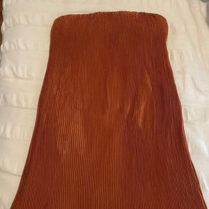 Abercrombie Strapless Pleat Release Midi Dress